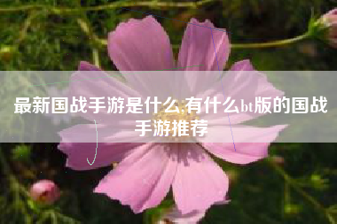 最新国战手游是什么,有什么bt版的国战手游推荐