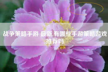 战争策略手游 最新,有哪些手游策略游戏推荐吗