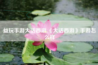 益玩手游大话西游,《大话西游》手游怎么样