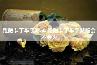 跑跑卡丁车手游cdk,跑跑卡丁车手游版会不会火