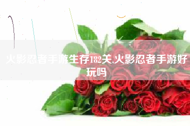 火影忍者手游生存182关,火影忍者手游好玩吗