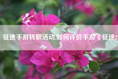 征途手游转职活动,如何评价手游《征途2》