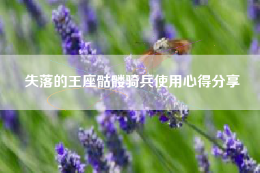 失落的王座骷髅骑兵使用心得分享