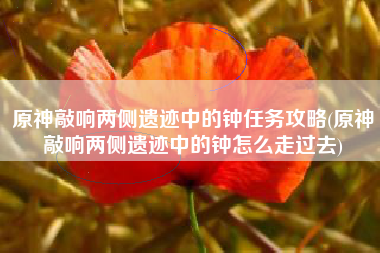 原神敲响两侧遗迹中的钟任务攻略(原神敲响两侧遗迹中的钟怎么走过去)