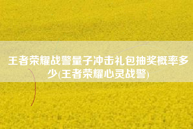 王者荣耀战警量子冲击礼包抽奖概率多少(王者荣耀心灵战警)