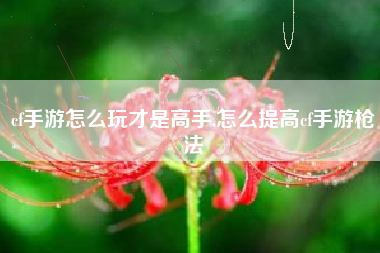 cf手游怎么玩才是高手,怎么提高cf手游枪法