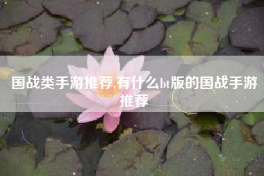 国战类手游推荐,有什么bt版的国战手游推荐