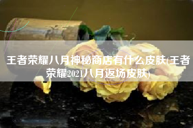 王者荣耀八月神秘商店有什么皮肤(王者荣耀2021八月返场皮肤)