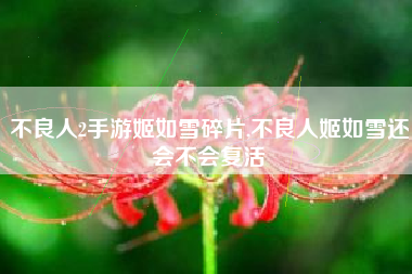 不良人2手游姬如雪碎片,不良人姬如雪还会不会复活