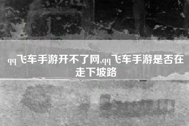 qq飞车手游开不了网,qq飞车手游是否在走下坡路