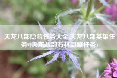 天龙八部隐藏任务大全,天龙八部英雄任务-(天龙八部石林隐藏任务)