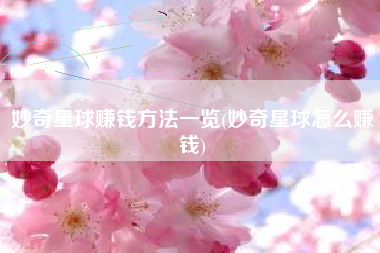 妙奇星球赚钱方法一览(妙奇星球怎么赚钱)