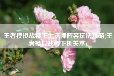 王者模拟战稷下七法师阵容玩法攻略(王者模拟战稷下机关术)