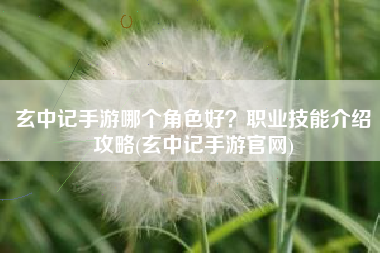 玄中记手游哪个角色好？职业技能介绍攻略(玄中记手游官网)