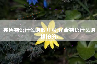 完售物语什么时候开服(怪奇物语什么时候拍的)