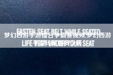 梦幻西游手游擂台争霸赛视频,梦幻西游手游转区要多少钱