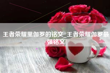 王者荣耀里伽罗的铭文_王者荣耀伽罗最强铭文