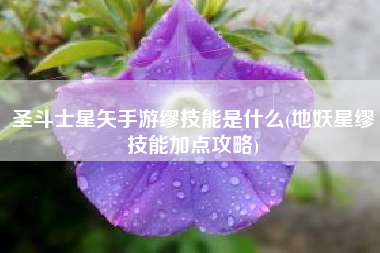 圣斗士星矢手游缪技能是什么(地妖星缪技能加点攻略)