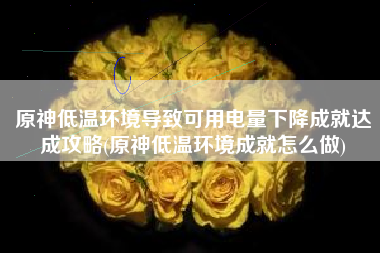 原神低温环境导致可用电量下降成就达成攻略(原神低温环境成就怎么做)