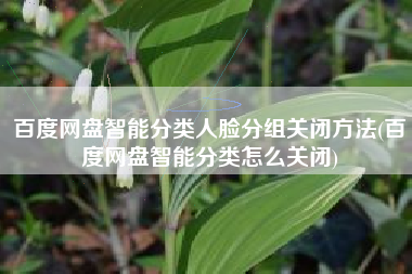 百度网盘智能分类人脸分组关闭方法(百度网盘智能分类怎么关闭)