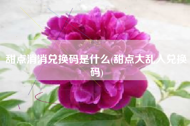 甜点消消兑换码是什么(甜点大乱入兑换码)