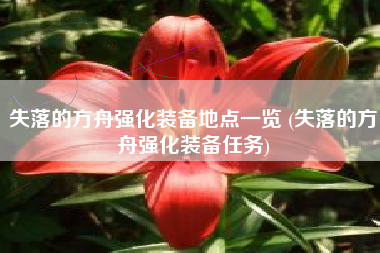 失落的方舟强化装备地点一览 (失落的方舟强化装备任务)