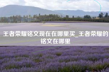 王者荣耀铭文现在在哪里买_王者荣耀的铭文在哪里