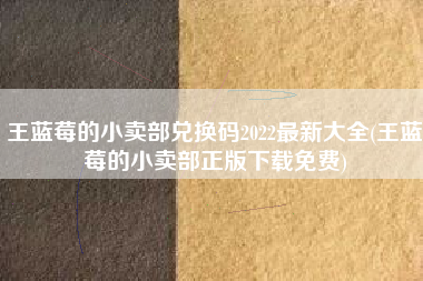王蓝莓的小卖部兑换码2022最新大全(王蓝莓的小卖部正版下载免费)