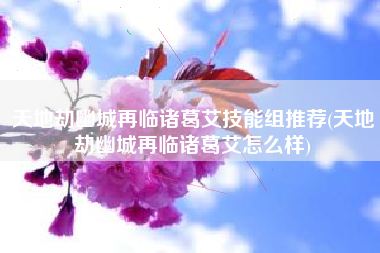 天地劫幽城再临诸葛艾技能组推荐(天地劫幽城再临诸葛艾怎么样)