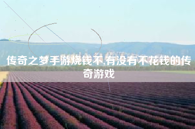 传奇之梦手游烧钱不,有没有不花钱的传奇游戏
