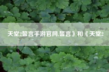 天堂2誓言手游官网,誓言》和《天堂2