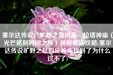 塞尔达传说：旷野之息协莫·拉塔神庙（光芒铭刻时间之际）视频解法攻略(塞尔达传说旷野之息四座神庙找到了为什么过不了)