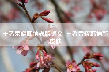 王者荣耀韩信老版铭文_王者荣耀韩信新皮肤