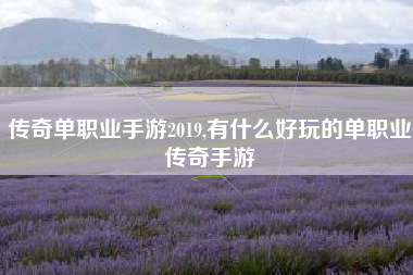 传奇单职业手游2019,有什么好玩的单职业传奇手游