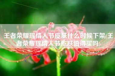 王者荣耀瑶情人节皮肤什么时候下架(王者荣耀瑶情人节皮肤值得买吗)