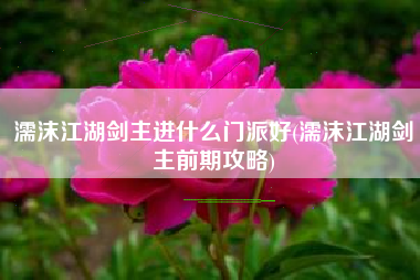 濡沫江湖剑主进什么门派好(濡沫江湖剑主前期攻略)