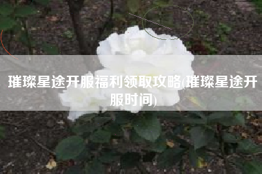 璀璨星途开服福利领取攻略(璀璨星途开服时间)