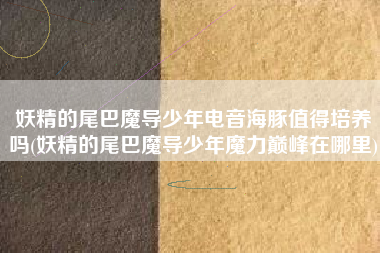 妖精的尾巴魔导少年电音海豚值得培养吗(妖精的尾巴魔导少年魔力巅峰在哪里)