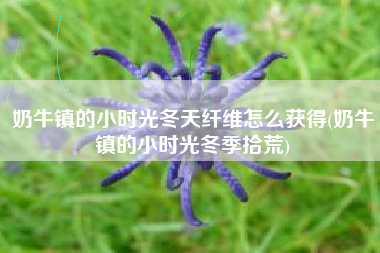 奶牛镇的小时光冬天纤维怎么获得(奶牛镇的小时光冬季拾荒)