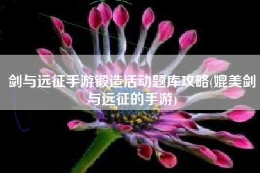 剑与远征手游锻造活动题库攻略(媲美剑与远征的手游)
