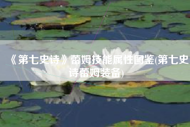 《第七史诗》蕾姆技能属性图鉴(第七史诗蕾姆装备)