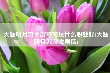 天涯明月刀手游零充玩什么职业好(天涯明月刀游戏剧情)