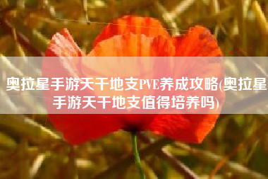 奥拉星手游天干地支PVE养成攻略(奥拉星手游天干地支值得培养吗)