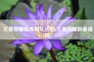 王者荣耀新春献礼活动(王者荣耀新春福利)
