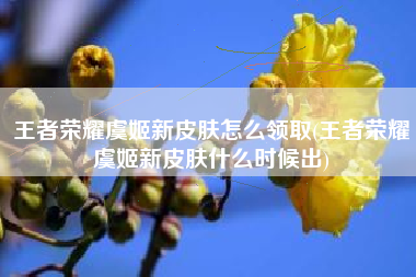 王者荣耀虞姬新皮肤怎么领取(王者荣耀虞姬新皮肤什么时候出)