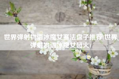 世界弹射物语冰魔女赛法盘子推荐(世界弹射物语冰魔女超火)