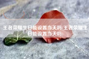 王者荣耀生日能设置当天吗(王者荣耀生日能设置当天吗)