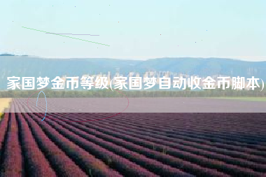 家国梦金币等级(家国梦自动收金币脚本)