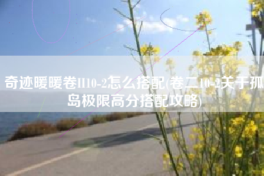 奇迹暖暖卷II10-2怎么搭配(卷二10-2关于孤岛极限高分搭配攻略)