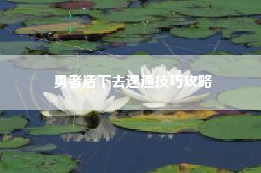 勇者活下去速通技巧攻略